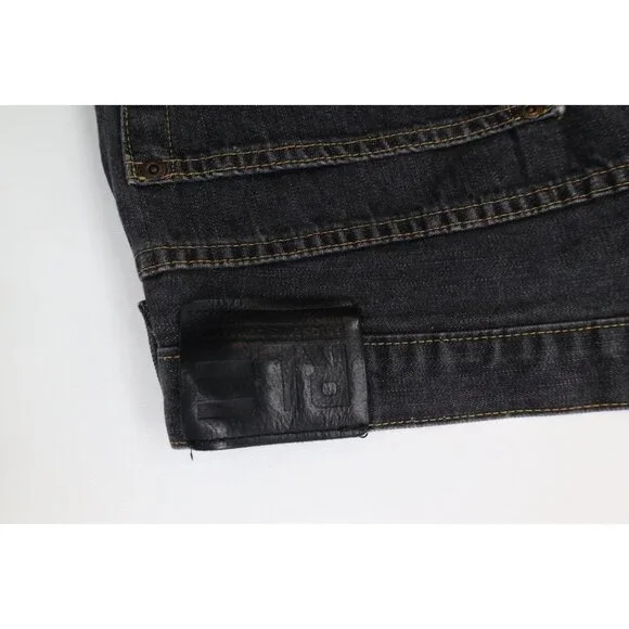 Vintage 90s Ralph Lauren Mens 34x34 Faded Baggy Wide Leg Carpenter Jeans Black